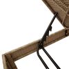 vidaXL Sonnenliege mit Auflage Beige 55x200x44 cm Poly Rattan