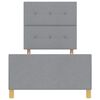 vidaXL Bettgestell mit Kopfteil Hellgrau 80 x 200 cm Stoff