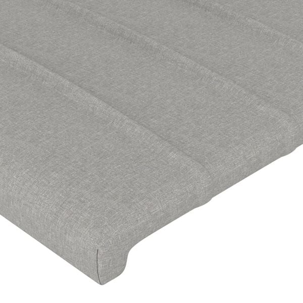 vidaXL Kopfteil Hellgrau 90x5x118/128 cm Stoff