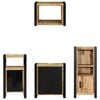 vidaXL Badezimmerm&ouml;bel Set mit Regal 4 pcs Braun Massivholz Mango