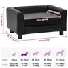 vidaXL Hundesofa Schwarz 60x43x30 cm Plüsch und Kunstleder