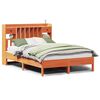 vidaXL Massivholzbett mit Regal ohne Matratze Wachsbraun 120x190 cm