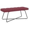 vidaXL Bank mit Knopfheftung Weinrot 110 x 40 x 46 cm Stoff