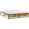 vidaXL Bettgestell Schwarz Metall 180x200 cm