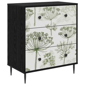 vidaXL Kommode GOTHA Gr&uuml;ner Baumdruck 66 x 36,5 x 76 cm Holzwerkstoff