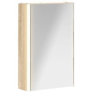 vidaXL Badezimmerspiegelschrank Sonoma-Eiche 33 x 11,5 x 50 cm
