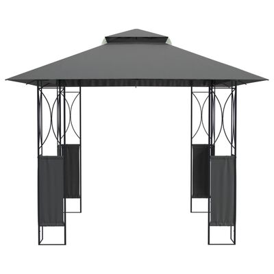 vidaXL Pavillon mit Dach Anthrazit 300x300x270 cm Stahl