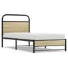 vidaXL Bettgestell ohne Matratze 75x190 cm Sonoma-Eiche Holzwerkstoff