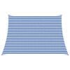 vidaXL Sonnensegel 4 / 5 x 3 m HDPE Rechteckig Blau und Wei&szlig;