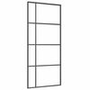 vidaXL Schiebet&uuml;r ESG-Glas und Aluminium 90x205 cm Schwarz