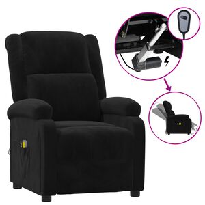 vidaXL Massagesessel Elektrisch Schwarz Samt