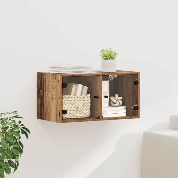 vidaXL Wandschrank Wandmontiert Altholz 68 x 37 x 35 cm Holzwerkstoff