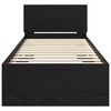 vidaXL Bettrahmen Schwarz Eichen-Optik 75 x 190 cm Holzwerkstoff