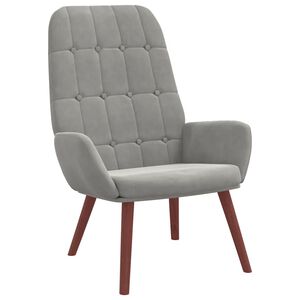 vidaXL Relaxsessel Hellgrau Samt