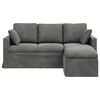 vidaXL Sofa Dunkelgrau 198 x 134 x 80 cm Samt