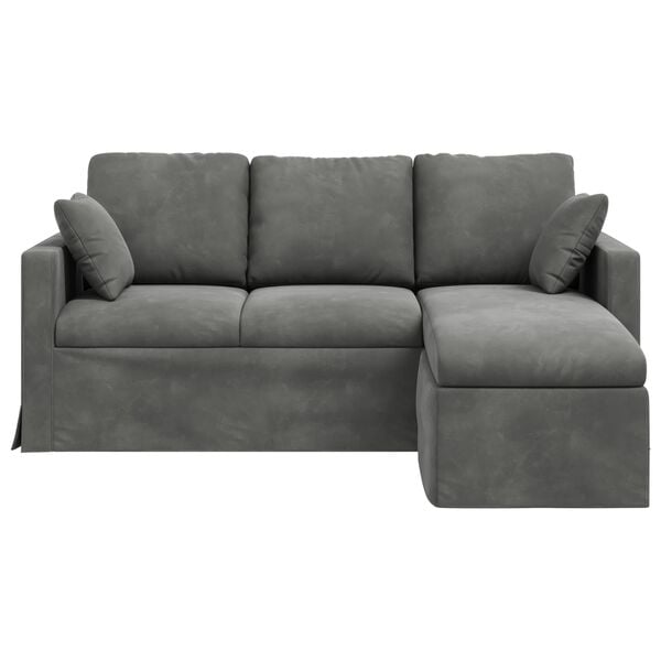 vidaXL Sofa Dunkelgrau 198 x 134 x 80 cm Samt