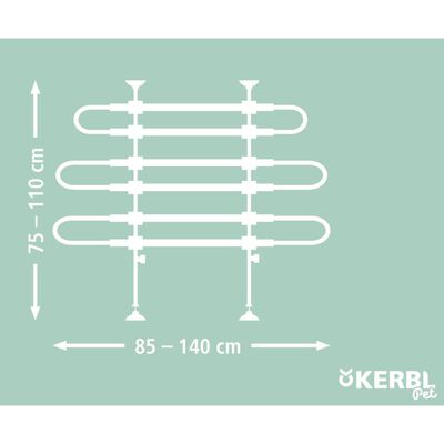 Kerbl Auto-Schutzgitter für Haustiere 75-110 cm Schwarz