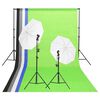 vidaXL Fotostudio-Beleuchtung Set mit Hintergründen & Schirmen