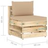 vidaXL 6-tlg. Garten-Lounge-Set mit Kissen Gr&uuml;n Impr&auml;gniertes Holz