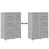 vidaXL Sideboards 2 Stk. Grau Sonoma 60x31x84 cm Holzwerkstoff