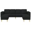 vidaXL Sofa Set Schwarz Stoff