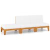 vidaXL 3-tlg. Garten-Lounge-Set mit Kissen Massivholz Akazie