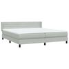 vidaXL Boxspringbett mit Matratze Hellgrau 200x210 cm Samt