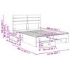 vidaXL Bettgestell mit Schubladen mit Kopfteil Holzwerkstoff