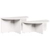vidaXL Couchtisch 2 pcs Weiß Massivholz Kiefer
