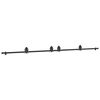 vidaXL Schiebet&uuml;rbeschlag-Set 366 cm Stahl Schwarz