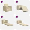 vidaXL Schlafsofa 60cm Creme Stoff