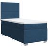 vidaXL Boxspringbett mit Matratze Blau 90x200 cm Stoff