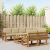 vidaXL Outdoor-Sofagarnitur mit Kissen 9 pcs Natur und Beige