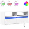 vidaXL TV-Wandschrank mit LED-Beleuchtung Wei&szlig; 100x31x45 cm