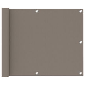 vidaXL Balkon-Sichtschutz Taupe 75x600 cm Oxford-Gewebe