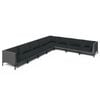 vidaXL 8-tlg. Garten-Lounge-Set mit Kissen Poly Rattan Dunkelgrau