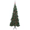 vidaXL Eckiger k&uuml;nstlicher Weihnachtsbaum Gr&uuml;n 180 cm PVC und Metall