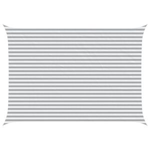 vidaXL Sonnensegel Hellgrau und Wei&szlig; 5 x 3,5 m 100 % Polyester Oxford