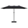 vidaXL Garten-Sonnenschirm Schwarz 385 x 209 x 244 cm Polyester