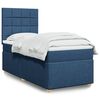 vidaXL Boxspringbett mit Matratze Blau 90x200 cm Stoff