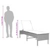vidaXL Sonnenliege mit Auflage Hellgrau 55x200x44 cm Poly Rattan