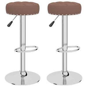 vidaXL Barhocker 2 Stk. Braun Stoff