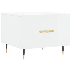 vidaXL Couchtisch Hochglanz-Wei&szlig; 50x50x40 cm Holzwerkstoff