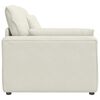vidaXL Modulares Sofa Endmodul mit Armlehne Kissen Creme 100 cm