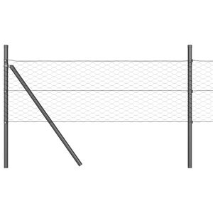 vidaXL Zaunpfosten Grau