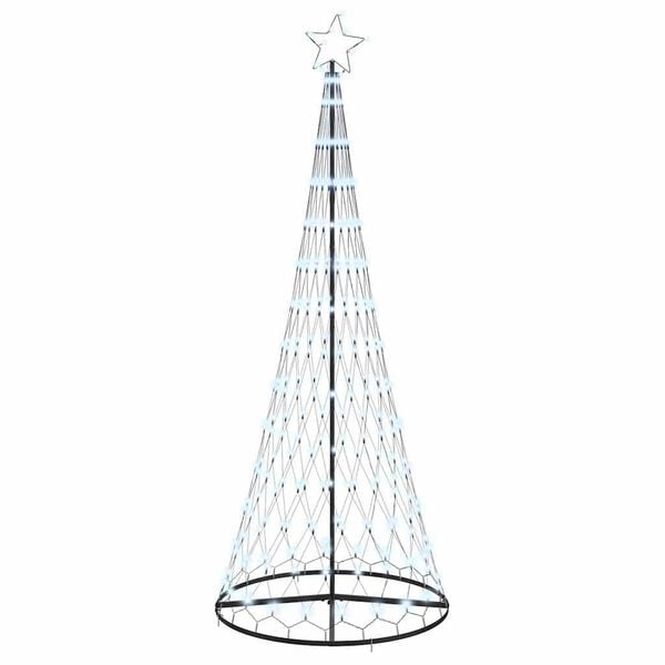vidaXL LED-Weihnachtsbaum mit 295 LEDs Kaltwei&szlig; 250 cm Metall