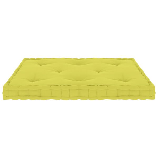 vidaXL Paletten-Bodenkissen Apfelgr&uuml;n 73x40x7 cm Baumwolle