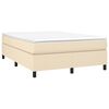 vidaXL Boxspringbett mit Matratze Creme 140x200 cm Stoff