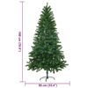 vidaXL Künstlicher Weihnachtsbaum Naturgetreue Nadeln 180 cm Grün