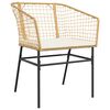 vidaXL 9-tlg. Garten-Essgruppe mit Kissen Braun Poly Rattan Glas